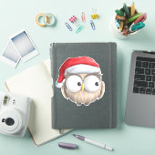 Cute Cartoon Owl Kerstmis Sticker (iPad Cover)