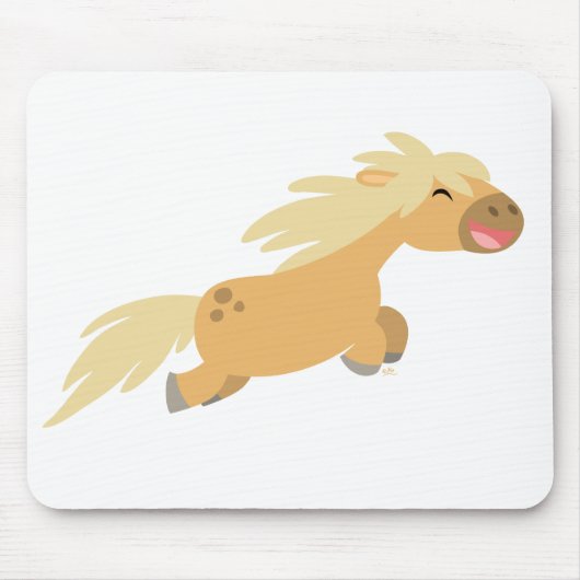 Cute Cartoon Palomino Pony mousepad Muismat (Voorkant)