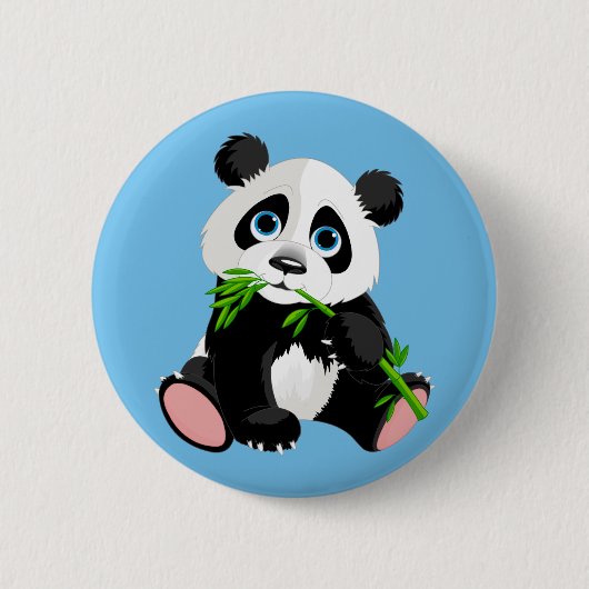 Cute Cartoon Panda Beer Ronde Button 5,7 Cm (Voorkant)