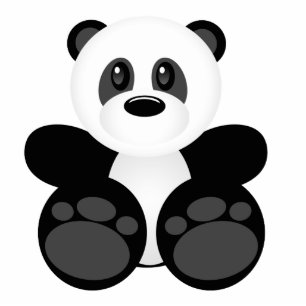 Cute Cartoon Panda Beer Staand Fotobeeldje