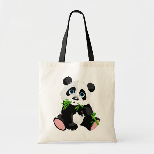 Cute Cartoon Panda Beer Tote Bag (Voorkant)