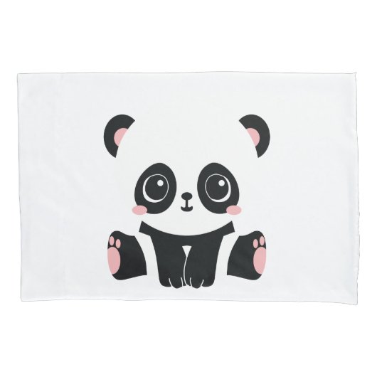 Cute cartoon panda kussensloop (Voorkant)