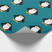 Cute Cartoon Penguin Cadeaupapier (Hoek)
