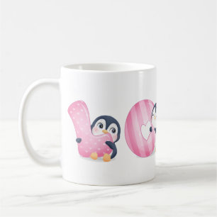 Cute Cartoon Penguin Coffee Mok