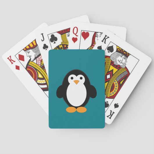 Cute Cartoon Penguin Pokerkaarten (Achterkant)