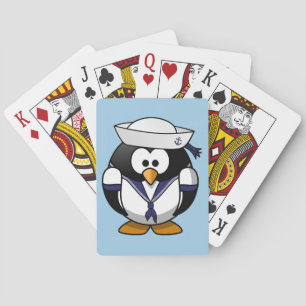 Cute cartoon Penguin Sailor Pokerkaarten