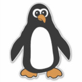 Cute Cartoon Penguin Sticker (Voorkant)