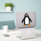 Cute Cartoon Penguin Sticker (Laptop op bureau)