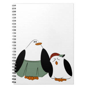 Cute Cartoon Penguins Notitieboek