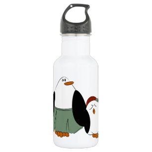 Cute Cartoon Penguins Waterfles