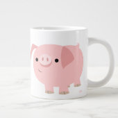 Cute Cartoon Pig Jumbo Mok (Rechts)