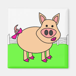 Cute Cartoon Pig Magneet