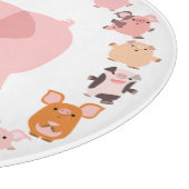 Cute Cartoon Pig Mandala Cutting Board Snijplank (Hoek)
