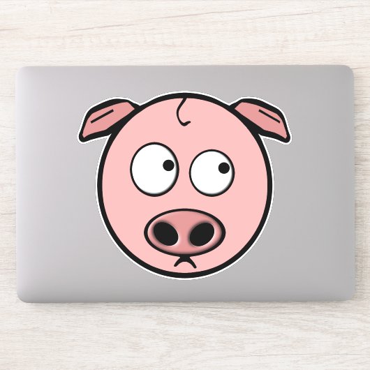 Cute Cartoon Pig Sticker (Computer)