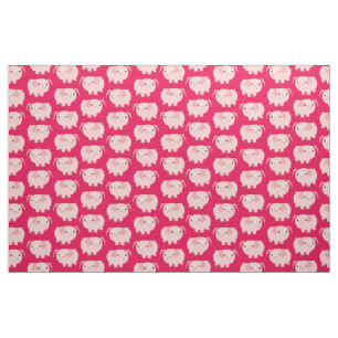 Cute Cartoon Pigs Fabric Stof