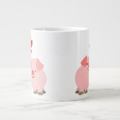 Cute Cartoon Pigs in Love Jumbo Mok (Voorkant)