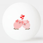 Cute Cartoon Pigs in Love Ping Ball (Achterkant)
