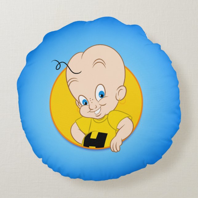 Cute Cartoon Pillow Rond Kussen (Achterkant)