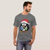 Cute Cartoon pinguin met cadeaus T-shirt (Voorkant volledig)