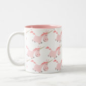 Cute Cartoon Pink Unicorns mok (Links)