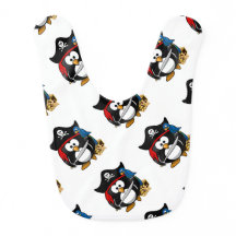 Cute Cartoon Pirate Penguin met Parrot