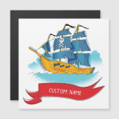 Cute Cartoon Pirate Ship Custom text (Voorkant / Achterkant)