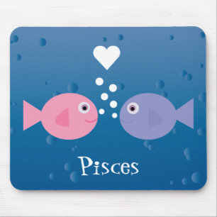 Cute Cartoon Pisces Custom Muismat