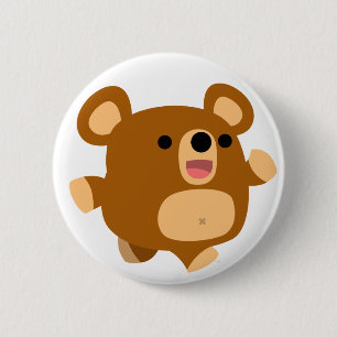 Cute Cartoon Playful Beer Button Badge