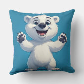 Cute Cartoon Polar Bear Character Kussen (Achterkant)