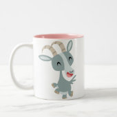 Cute Cartoon Prancing Chèvre Mug (Gauche)
