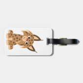 Cute Cartoon Prankish Lynx Bagagelabel (Achterkant horizontaal)