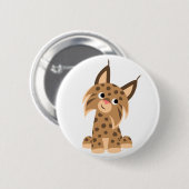 Cute Cartoon Prankish Lynx Button Badge (Voorkant /achterkant)