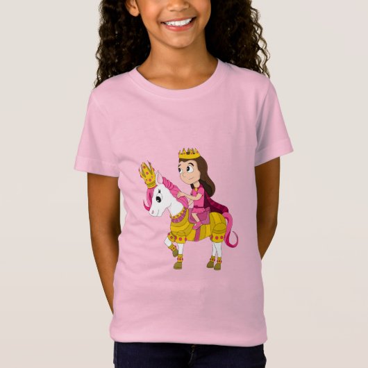 Cute cartoon princess t-shirt (Voorkant)