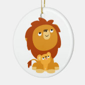 Cute Cartoon Protected Dad Leon Ornament (Links)