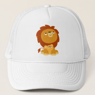 Cute Cartoon Protecteur Papa Lion et Casquette d'e