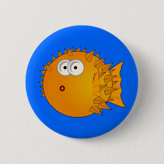 Cute Cartoon Puffer Fish Ronde Button 5,7 Cm