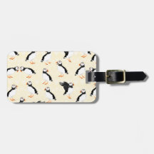 Cute cartoon puffin patroon