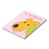 Cute Cartoon Puppy Dog Face Notitieblok (Gedraaid)