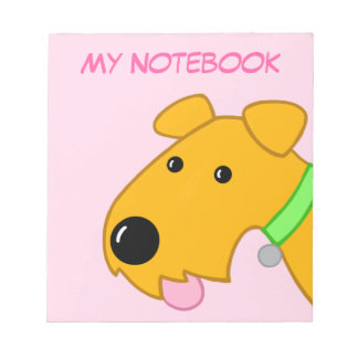 Cute Cartoon Puppy Dog Face Notitieblok