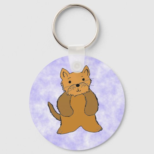 Cute Cartoon Puppy Sleutelhanger (Voorkant)