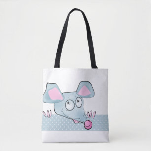 Cute cartoon rat mouse Nieuw jaar 2020 symbool kin Draagtas