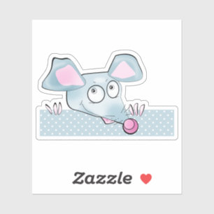 Cute cartoon rat mouse Nieuw jaar 2020 symbool kin Sticker