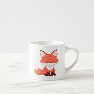 Cute Cartoon Red Fox Espresso Kop