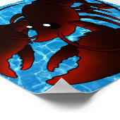 Cute Cartoon Red Lobster Poster (Hoek)