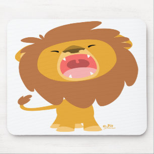 Cute Cartoon Roaring Lion mousepad Muismat