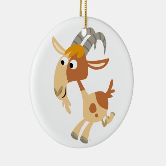 Cute Cartoon Running Goat Ornament (Rechts)