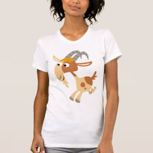 Cute Cartoon Running Goat Women T-Shirt