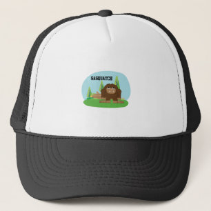 Cute Cartoon sasquatch Trucker Pet