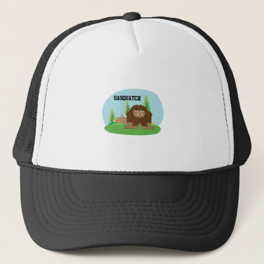Cute Cartoon sasquatch Trucker Pet (Voorkant)