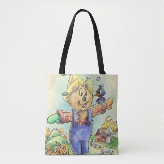 Cute cartoon scarecrow canvas tas (Voorkant)